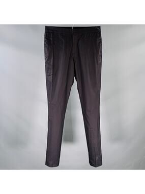 GIVENCHY Size 30 Black Navy Two Toned Cotton Flat Front Dress Pants
